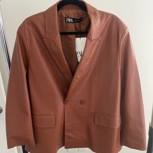 Zara faux leather jacket